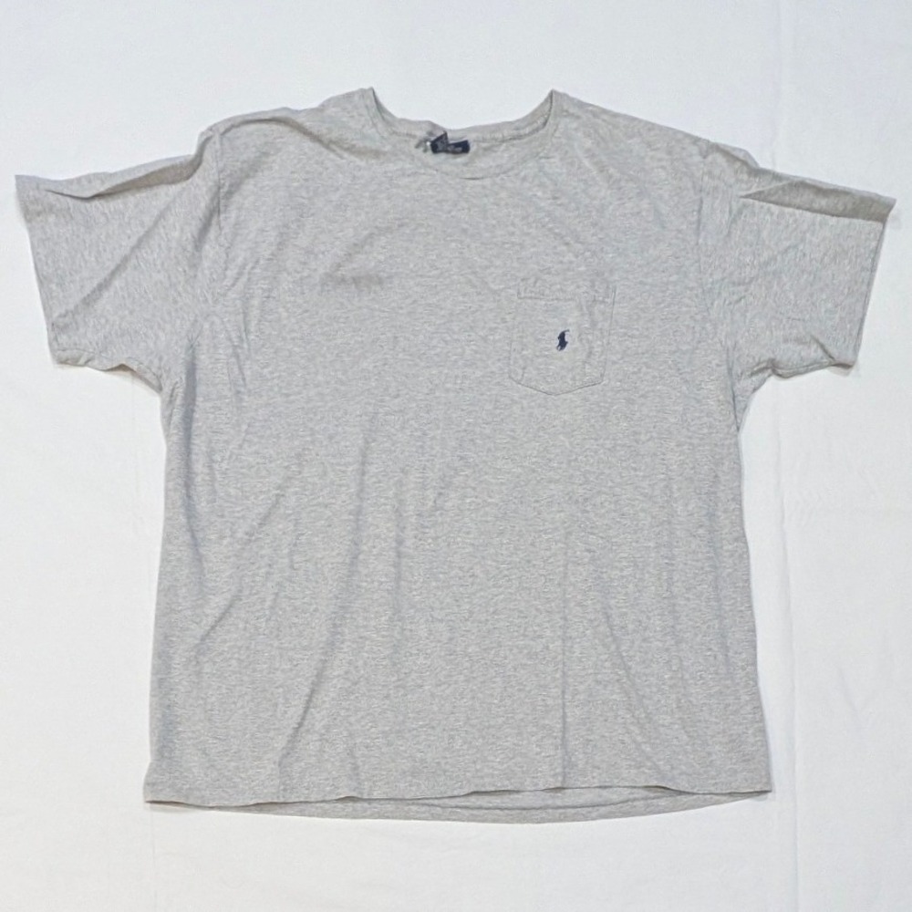 Polo Ralph Lauren Mens Pocket T-Shirt Heather Gray Short Sleeve Cotton Medium